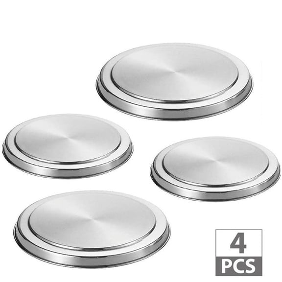 Stove Top Cover, Stainless Steel Hob Cover Protector Lid Set for Electric Cookers Decor (Set of 4)