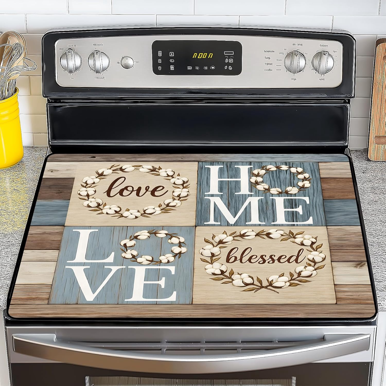 Stove Top Cover for Electric/Glass Stove, Flat Top Cooktop Protector, Electric Cooktop Cover, Extra Counter Space for Kitchen (HOME LOVE)