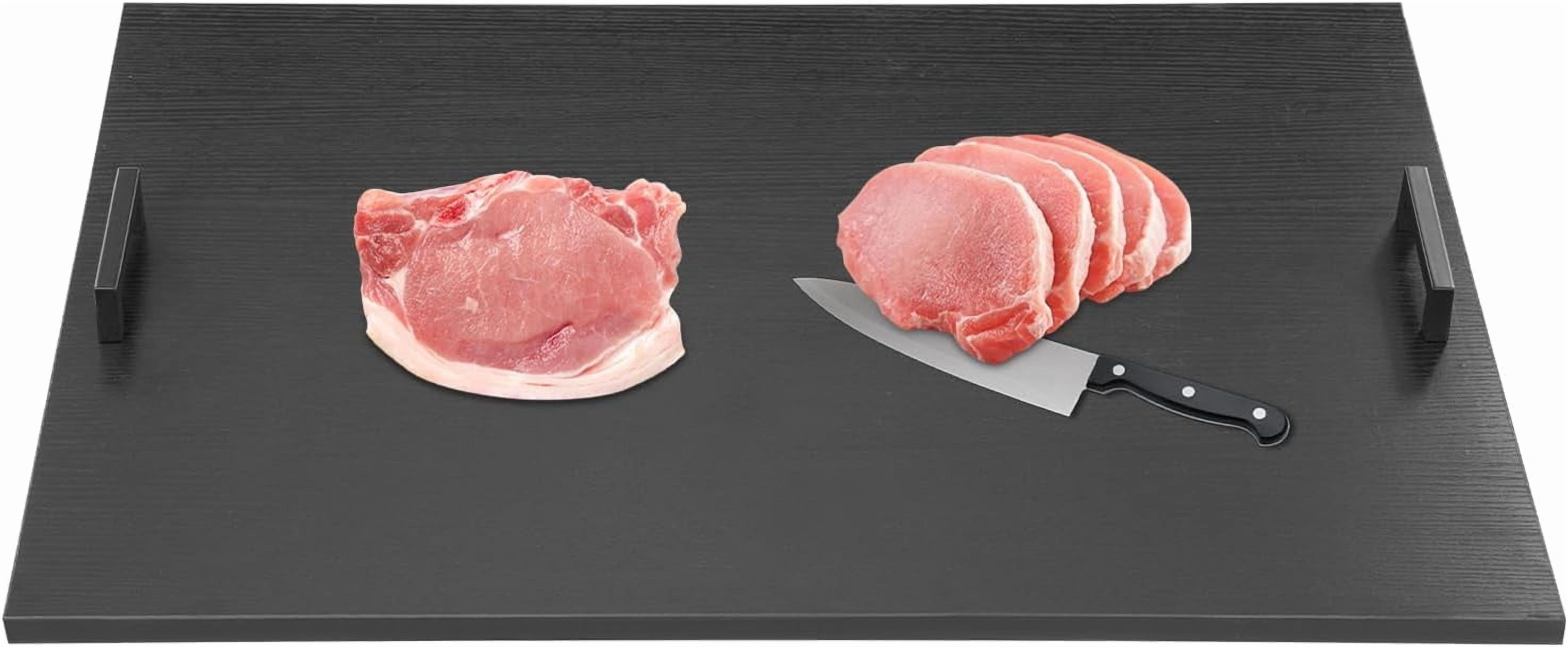 Stove Top Cover for Gas Burner Wood Stovetop Cover with Handles Noodle Board Stove Cover Wooden Cutting Board for Kitchen, 29 * 21 Inch (Black)