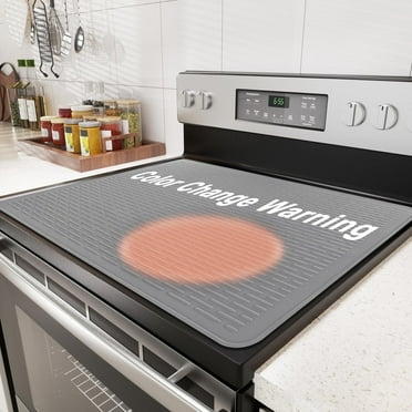 Stove Top Covers 28 x 20" for Electric Stove Silicone Stove Mat for Kitchen ,Grey Temperature-changing