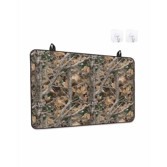 Stove Top Covers for Electric Stove 31x24 Inches, Brown Fall Maple Leaves Heat Insulation Fireproof Glass Cooktop Protector, Branches Wood Tree Forest Countertop Stovetop Cover for Kitchen