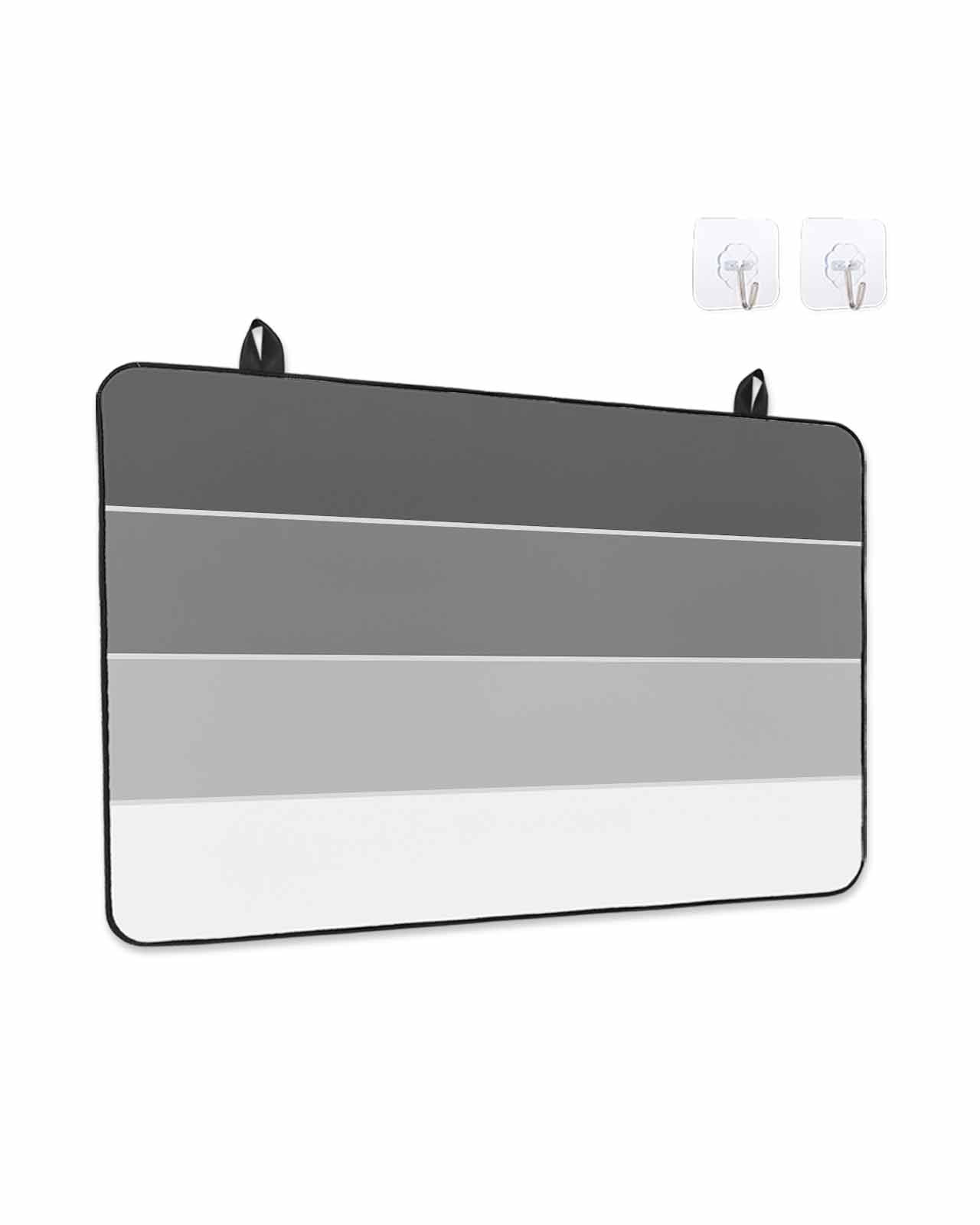Stove Top Covers for Electric Stove, Black Grey Striped Glass Stovetop Cover Protector, Farmhouse Modern Induction Cooktop Protector Oven Mat for Kitchen Countertop 24"x21"
