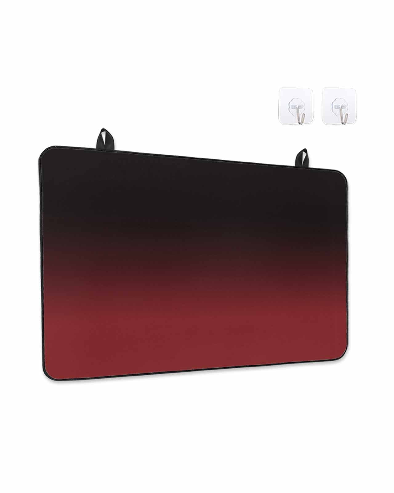 Stove Top Covers for Electric Stove, Black Red Ombre Glass Stovetop Cover Protector, Modern Abstract Art Gradient Induction Cooktop Protector Oven Mat for Kitchen Countertop 24"x21"