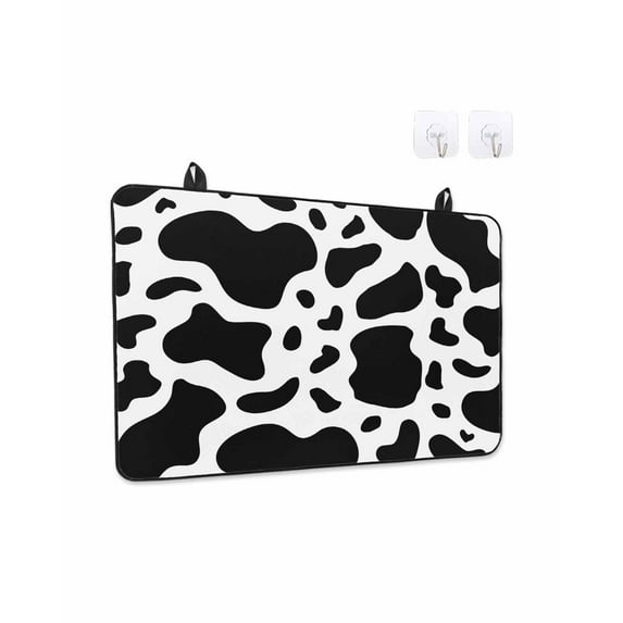 Stove Top Covers for Electric Stove, Black and White Kitchen Glass Ceramic Electric Cooktop Covers 31''x24'', Farmhouse Cow Black White HeatResistant Oven/Countertop/Dishwasher/Sink Protector