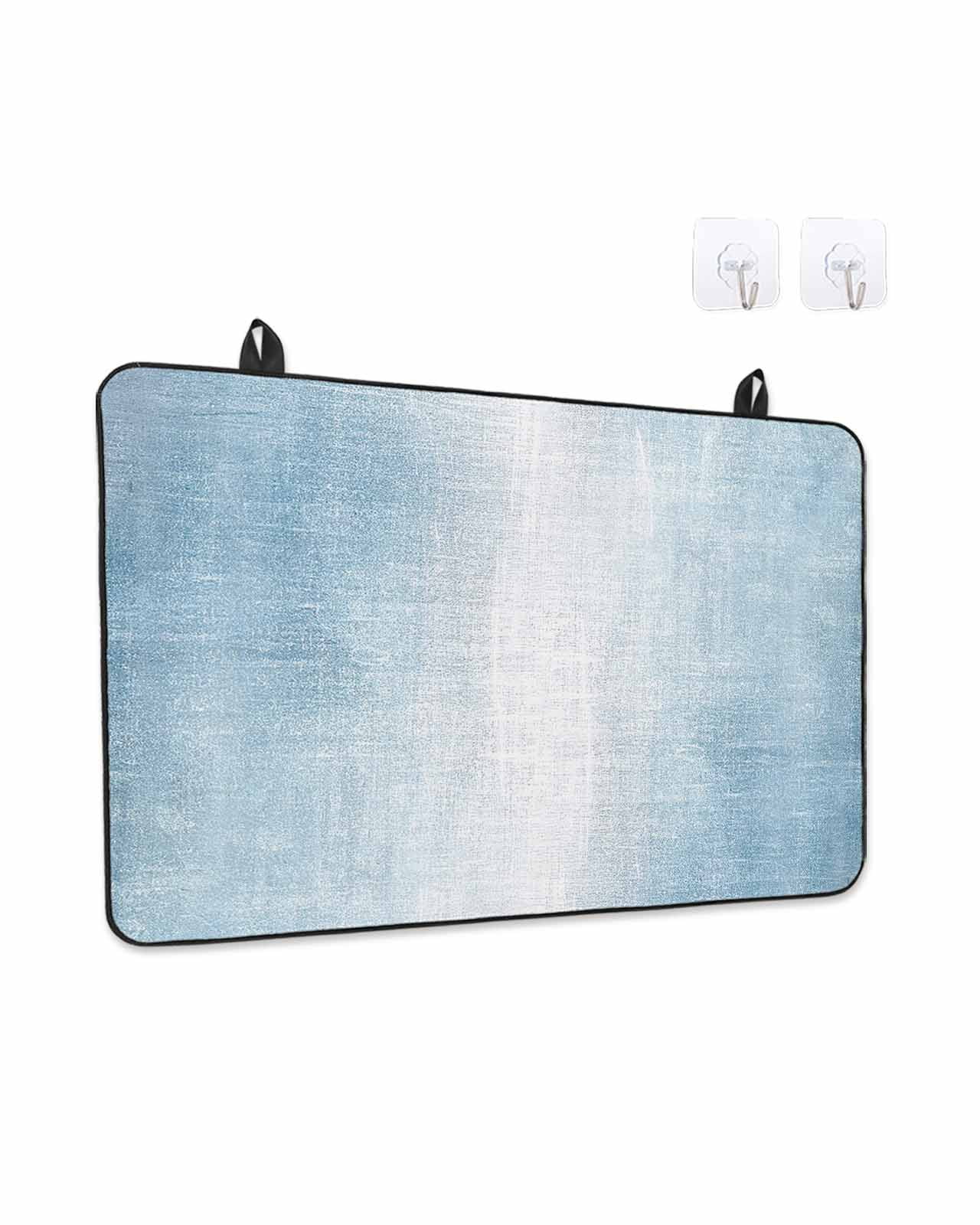 Stove Top Covers for Electric Stove, Blue Ombre Glass Stovetop Cover Protector, Modern Abstract Art Aesthetics Induction Cooktop Protector Oven Mat for Kitchen Countertop 24"x21"
