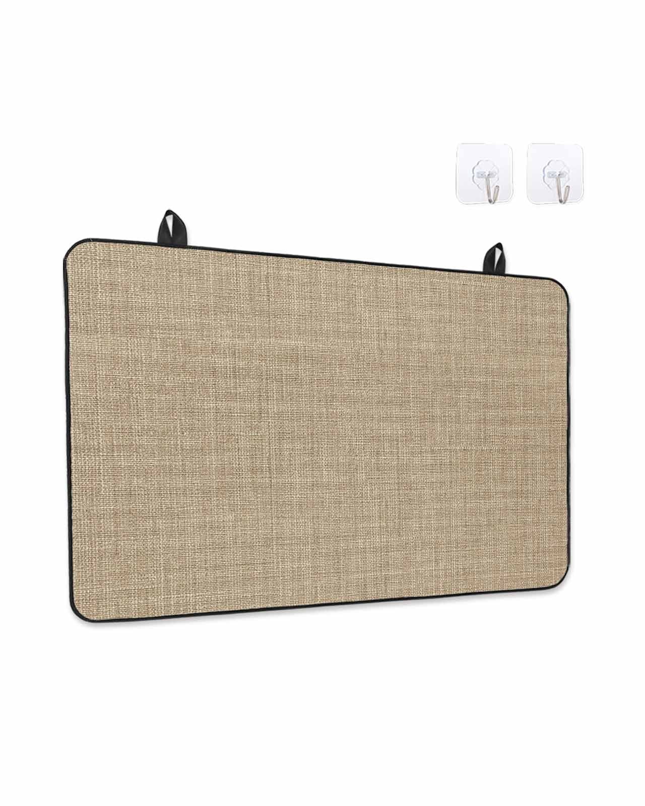 Stove Top Covers for Electric Stove, Brown Farmhouse Glass Stovetop Cover Protector, Vintage Country Monochrome Textured Induction Cooktop Protector Oven Mat for Kitchen Countertop 36"x21"