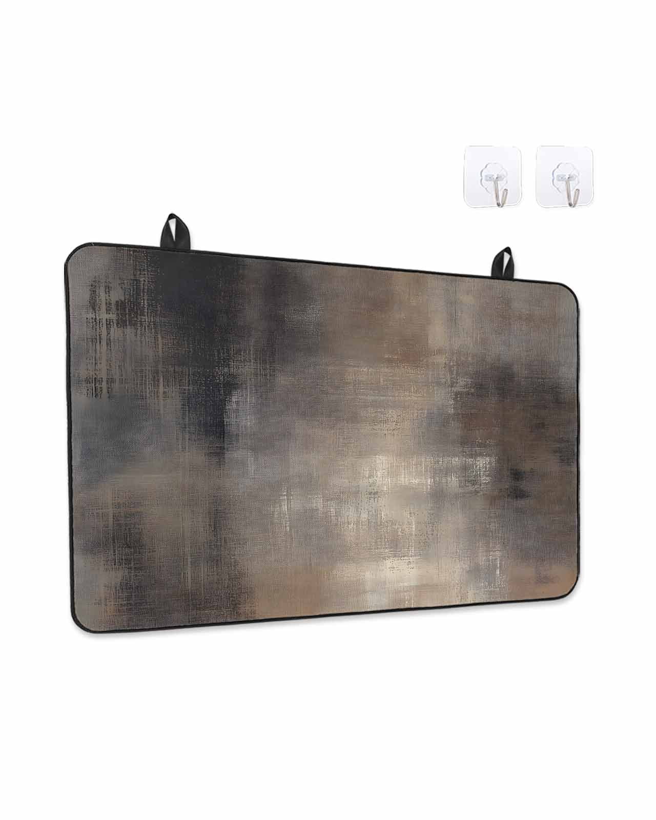 Stove Top Covers for Electric Stove, Brown Glass Stovetop Cover Protector, Modern Abstract Art Ombre Oil Painting Induction Cooktop Protector Oven Mat for Kitchen Countertop 24"x21"