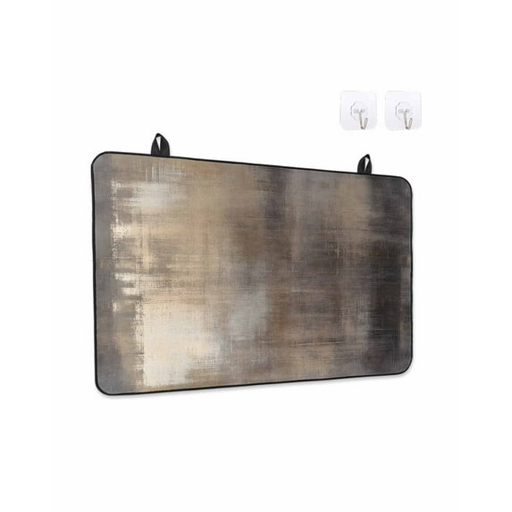 Stove Top Covers for Electric Stove, Brown Ombre Glass Stovetop Cover Protector, Oil Painting Art Abstract Modern Induction Cooktop Protector Oven Mat for Kitchen Countertop 24"x21"