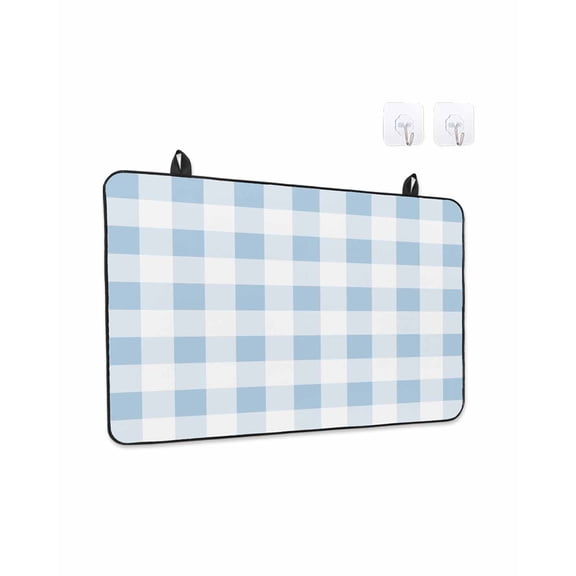 Stove Top Covers for Electric Stove, Buffalo Plaid Blue Kitchen Glass Ceramic Electric Cooktop Covers, HeatResistant Oven/Countertop/Dishwasher/Sink Protector