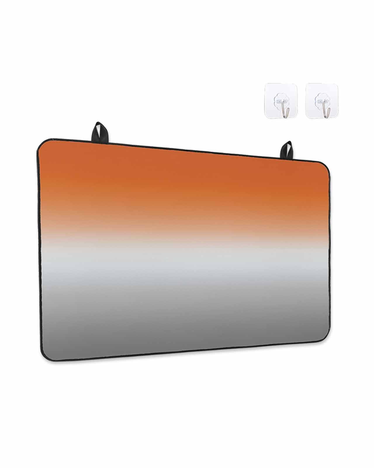 Stove Top Covers for Electric Stove, Burnt Orange Gray Ombre Glass Stovetop Cover Protector, Modern Gradient Abstract Art Induction Cooktop Protector Oven Mat for Kitchen Countertop 31"x24"