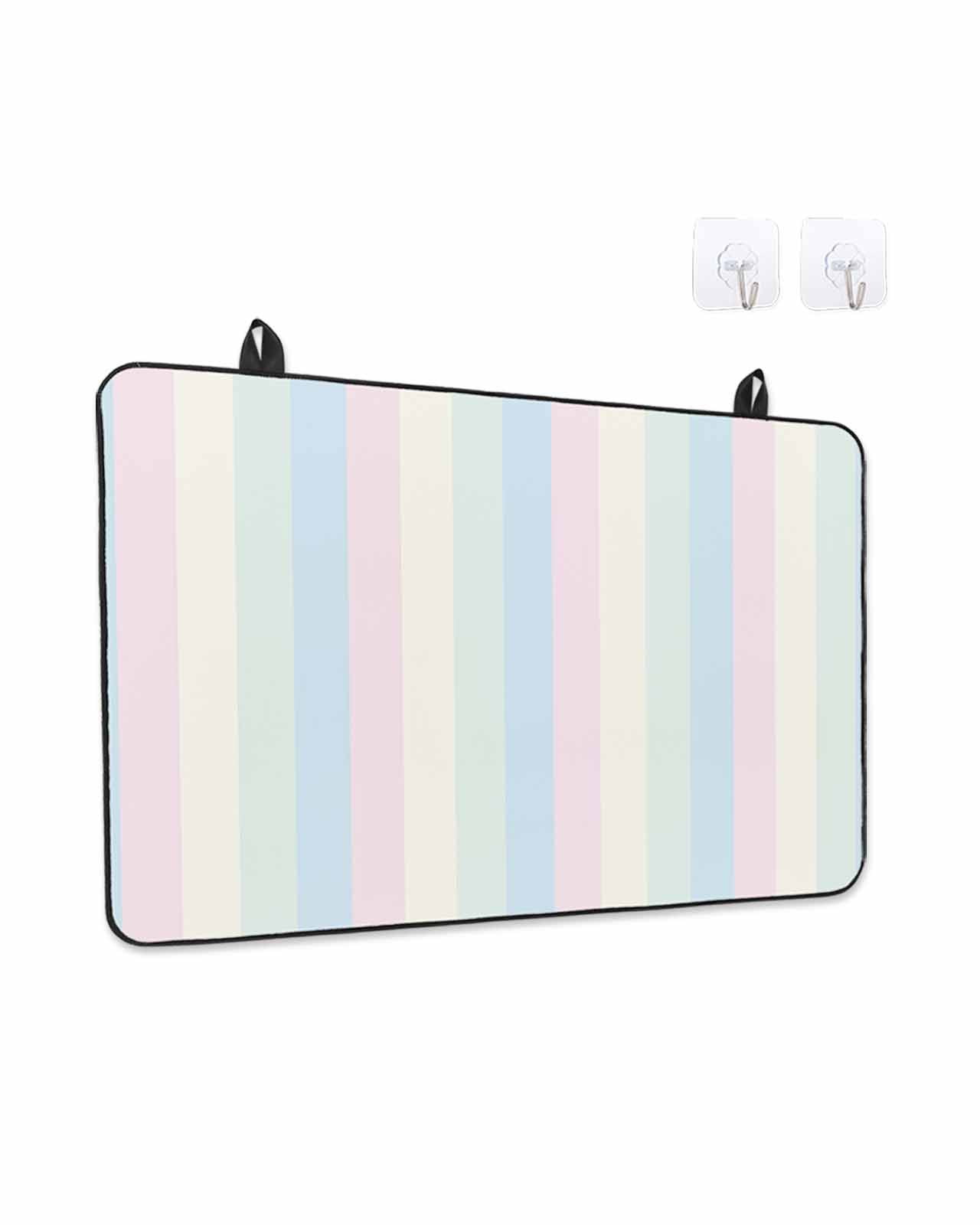Stove Top Covers for Electric Stove, Colorful Striped Glass Stovetop Cover Protector, Rainbow Color Stripes Induction Cooktop Protector Oven Mat for Kitchen Countertop 24"x21"