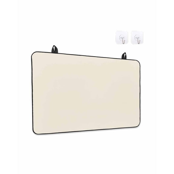 Stove Top Covers for Electric Stove, Cream Glass Stovetop Cover Protector, Modern Pure Beige Induction Cooktop Protector Oven Mat for Kitchen Countertop 31"x24"