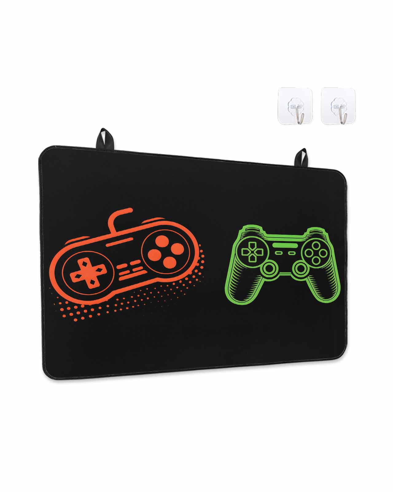 Stove Top Covers for Electric Stove, Game Controller Glass Stovetop Cover Protector, Modern Art Gaming Handheld Black Induction Cooktop Protector Oven Mat for Kitchen Countertop 31"x24"