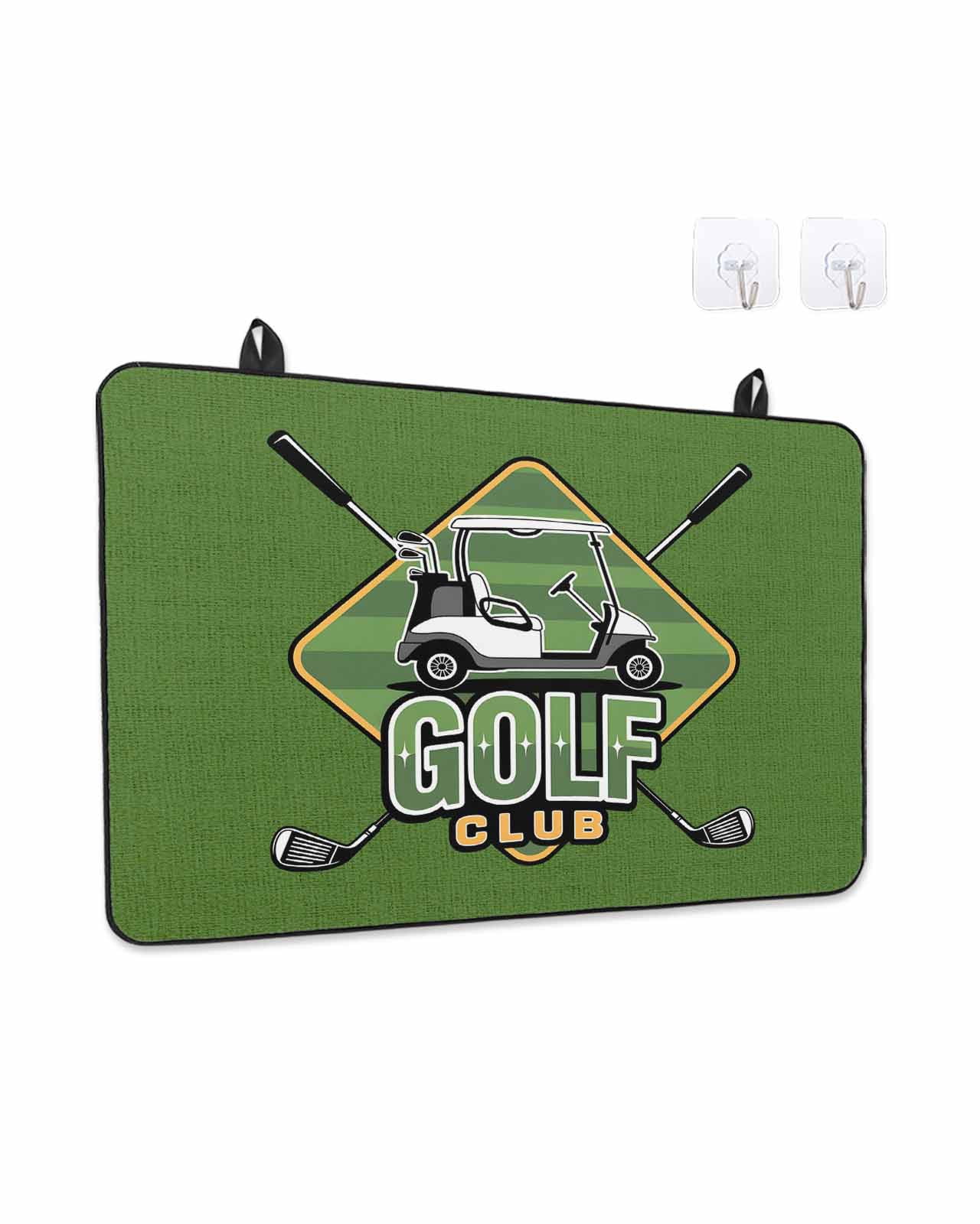Stove Top Covers for Electric Stove, Golf Club Green Glass Stovetop Cover Protector, Abstract Vintage Golf Sports Induction Cooktop Protector Oven Mat for Kitchen Countertop 24"x21"