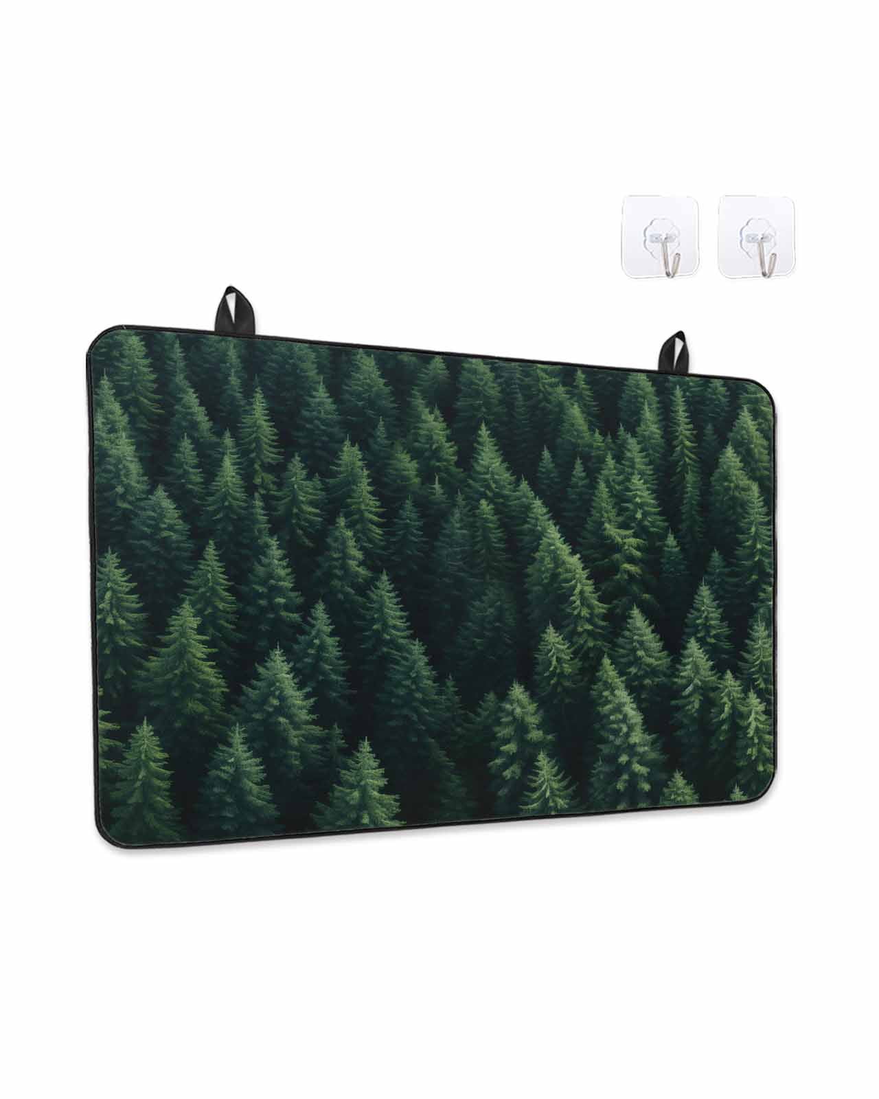 Stove Top Covers for Electric Stove, Green Forest Glass Stovetop Cover Protector, Modern Pine Trees Mysterious Art Induction Cooktop Protector Oven Mat for Kitchen Countertop 24"x21"