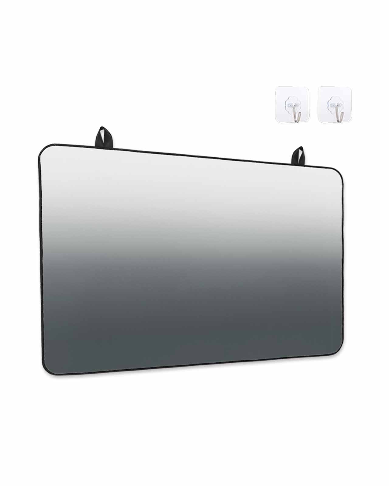 Stove Top Covers for Electric Stove, Grey Ombre Glass Stovetop Cover Protector, Gray White Gradient Modern Abstract Art Induction Cooktop Protector Oven Mat for Kitchen Countertop 24"x21"
