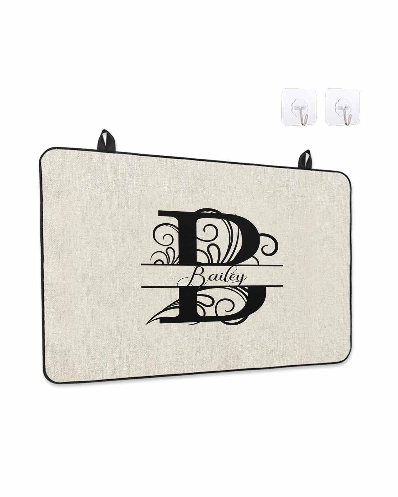 Stove Top Covers for Electric Stove, Letter B Glass Stovetop Cover Protector, Monogram Words Induction Cooktop Protector Oven Mat for Kitchen Countertop 28.5"x20.5"