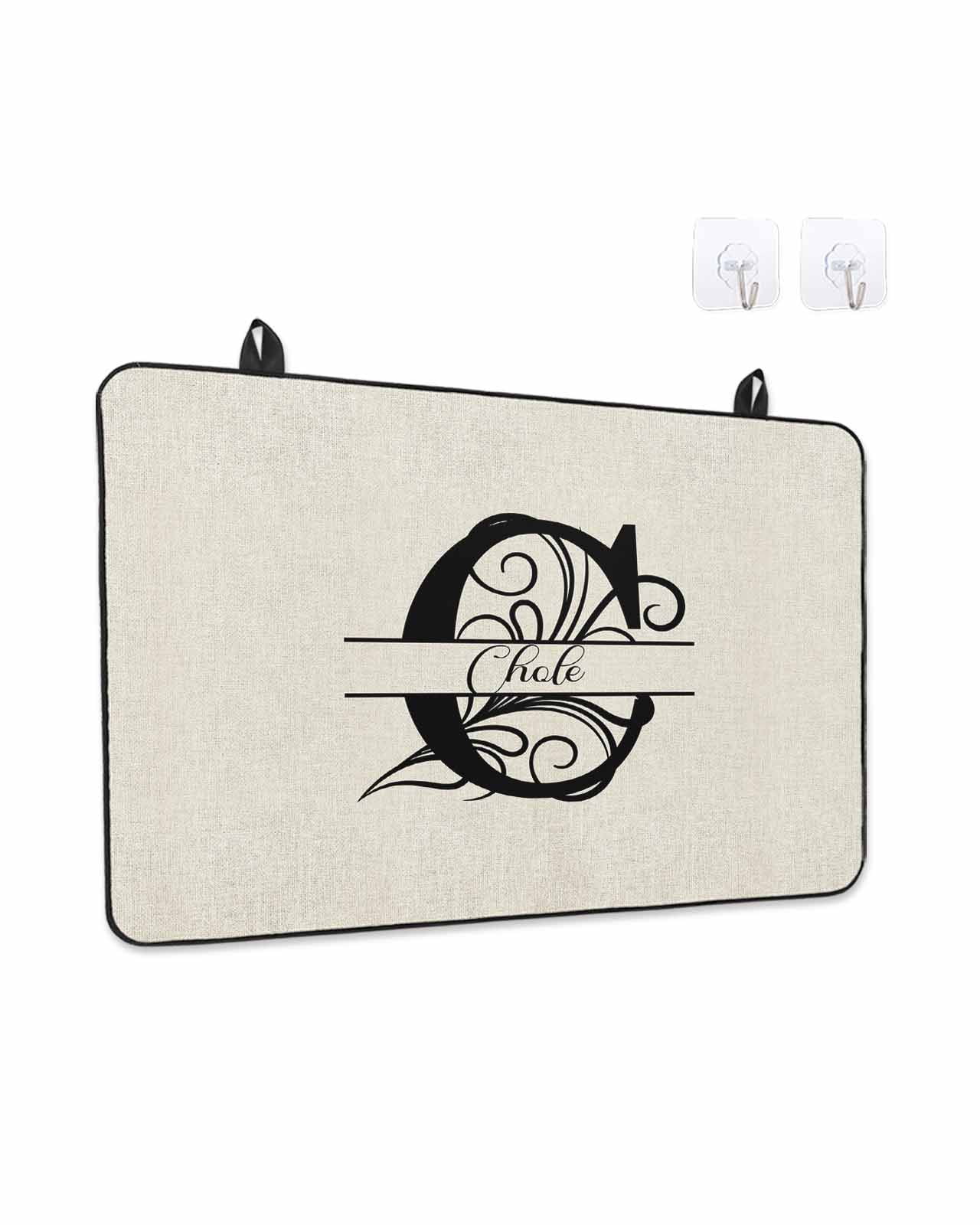 Stove Top Covers for Electric Stove, Letter C Glass Stovetop Cover Protector, Monogram Words Induction Cooktop Protector Oven Mat for Kitchen Countertop 24"x21"