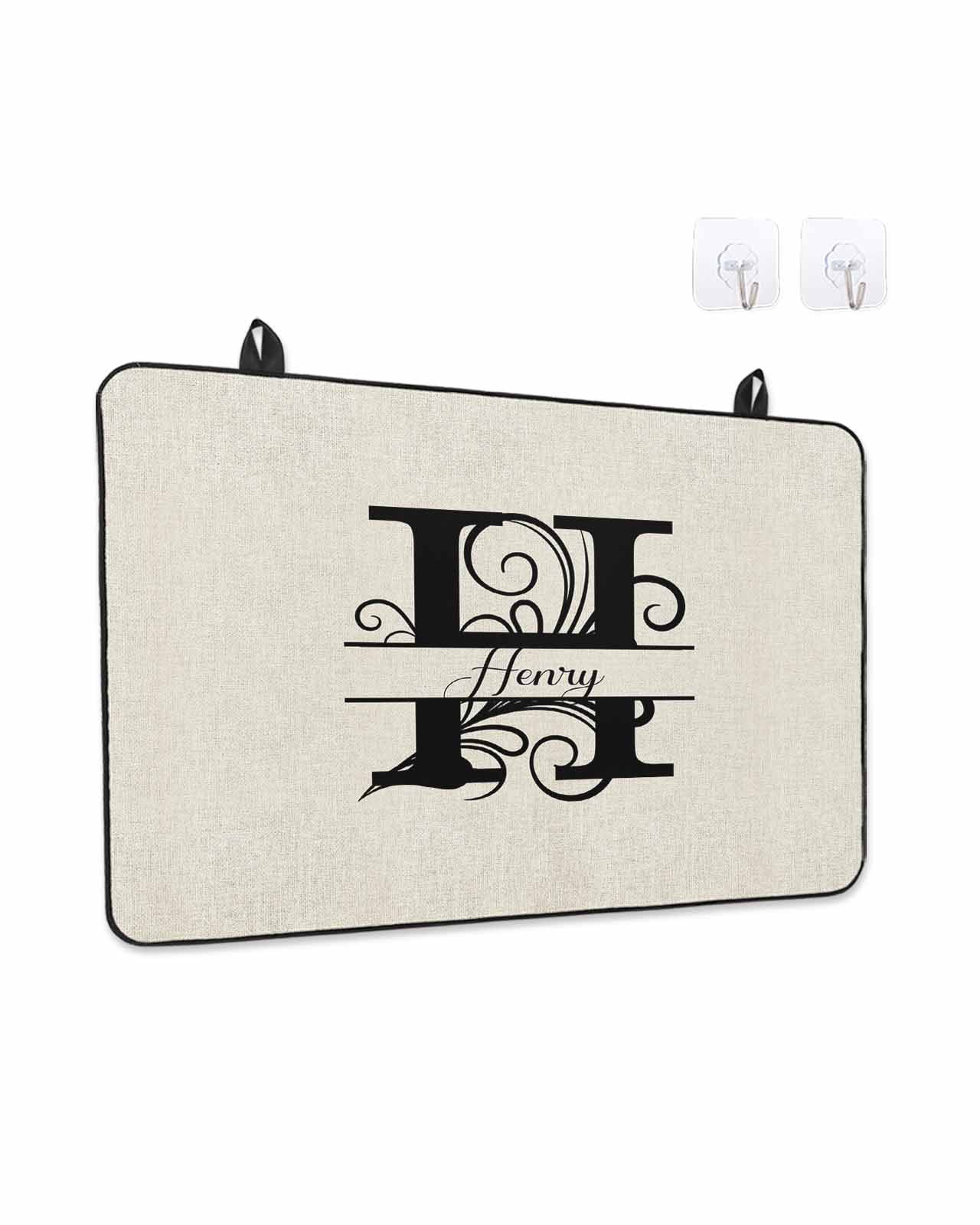 Stove Top Covers for Electric Stove, Letter H Glass Stovetop Cover Protector, Monogram Words Induction Cooktop Protector Oven Mat for Kitchen Countertop 24"x21"