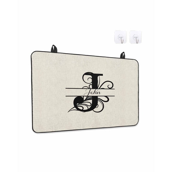 Stove Top Covers for Electric Stove, Letter J Glass Stovetop Cover Protector, Monogram Words Induction Cooktop Protector Oven Mat for Kitchen Countertop 31"x24"