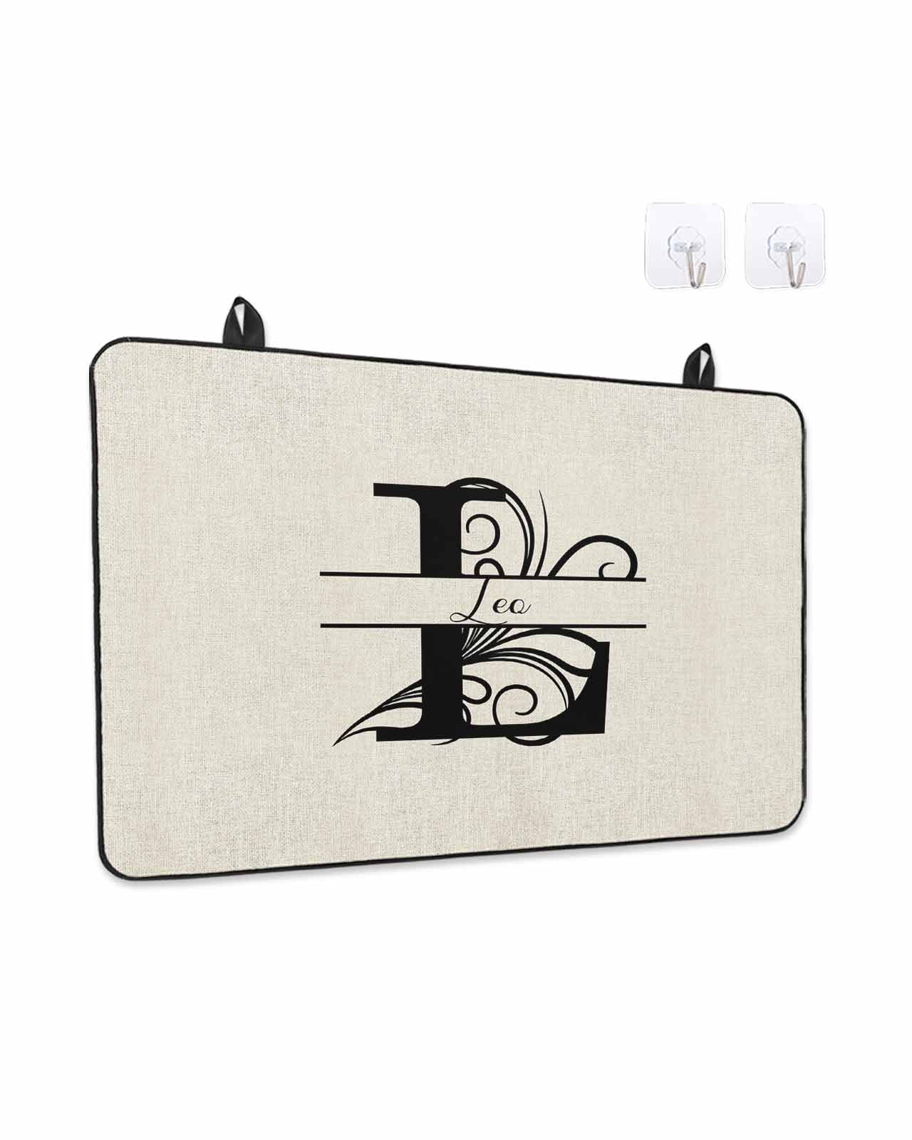 Stove Top Covers for Electric Stove, Letter L Glass Stovetop Cover Protector, Monogram Words Induction Cooktop Protector Oven Mat for Kitchen Countertop 24"x21"