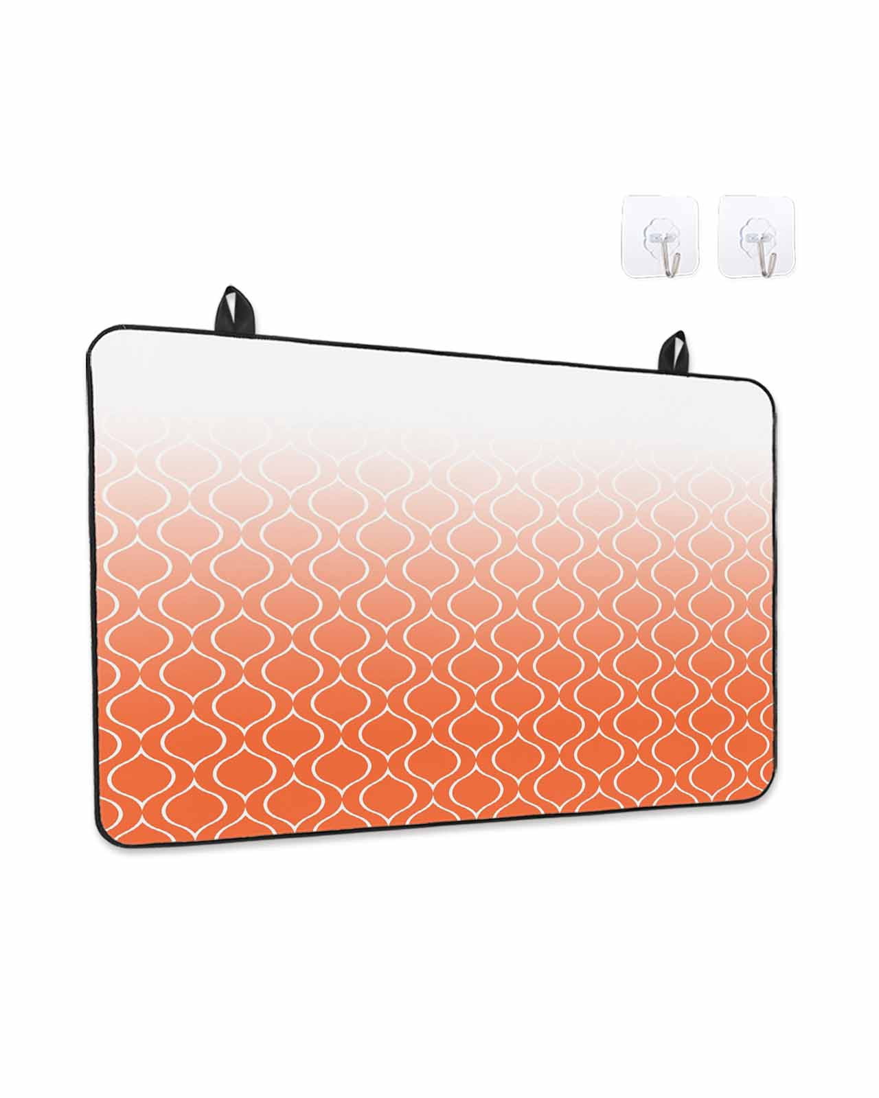Stove Top Covers for Electric Stove, Morocco Orange Glass Stovetop Cover Protector, Modern Geometric Gradient Simple Induction Cooktop Protector Oven Mat for Kitchen Countertop 24"x21"