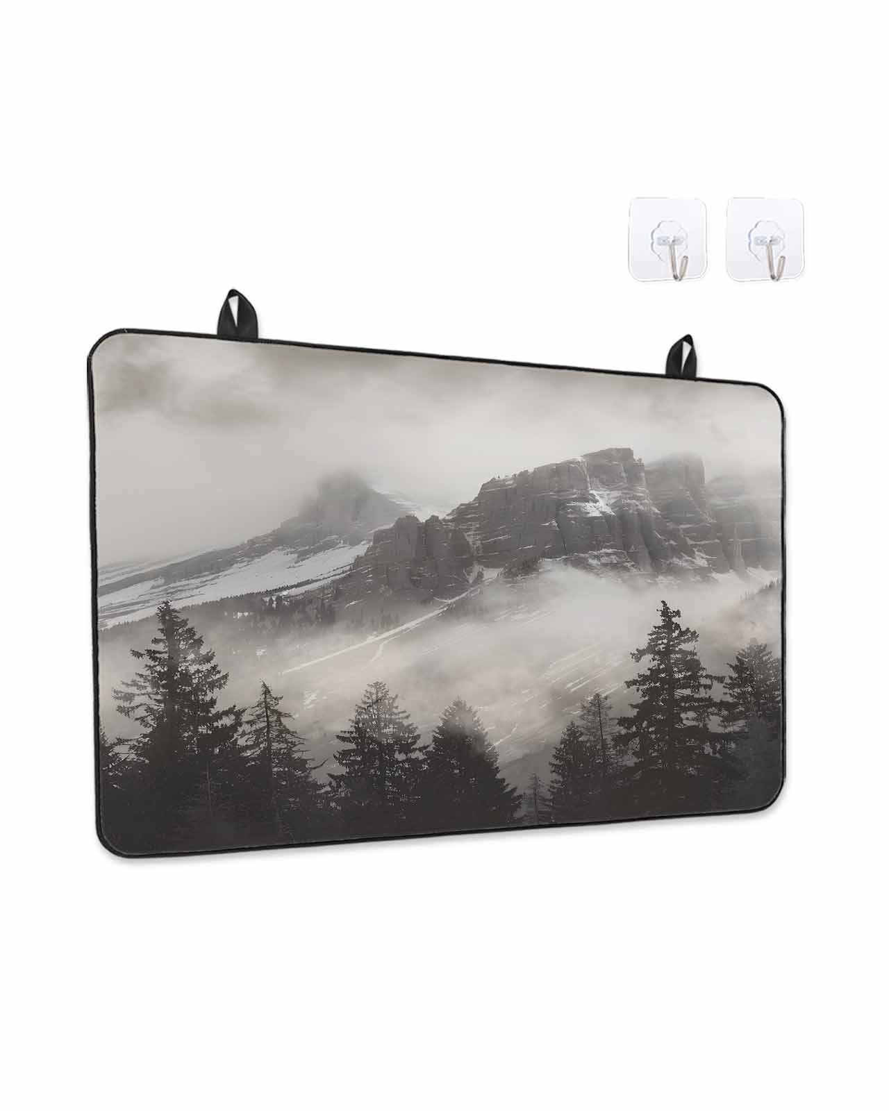 Stove Top Covers for Electric Stove, National Parks Kitchen Glass Ceramic Electric Cooktop Covers 31"x24", Canadian Smokey Mountain Cliff Idyllic HeatResistant Oven/Countertop/Dishwasher Protector