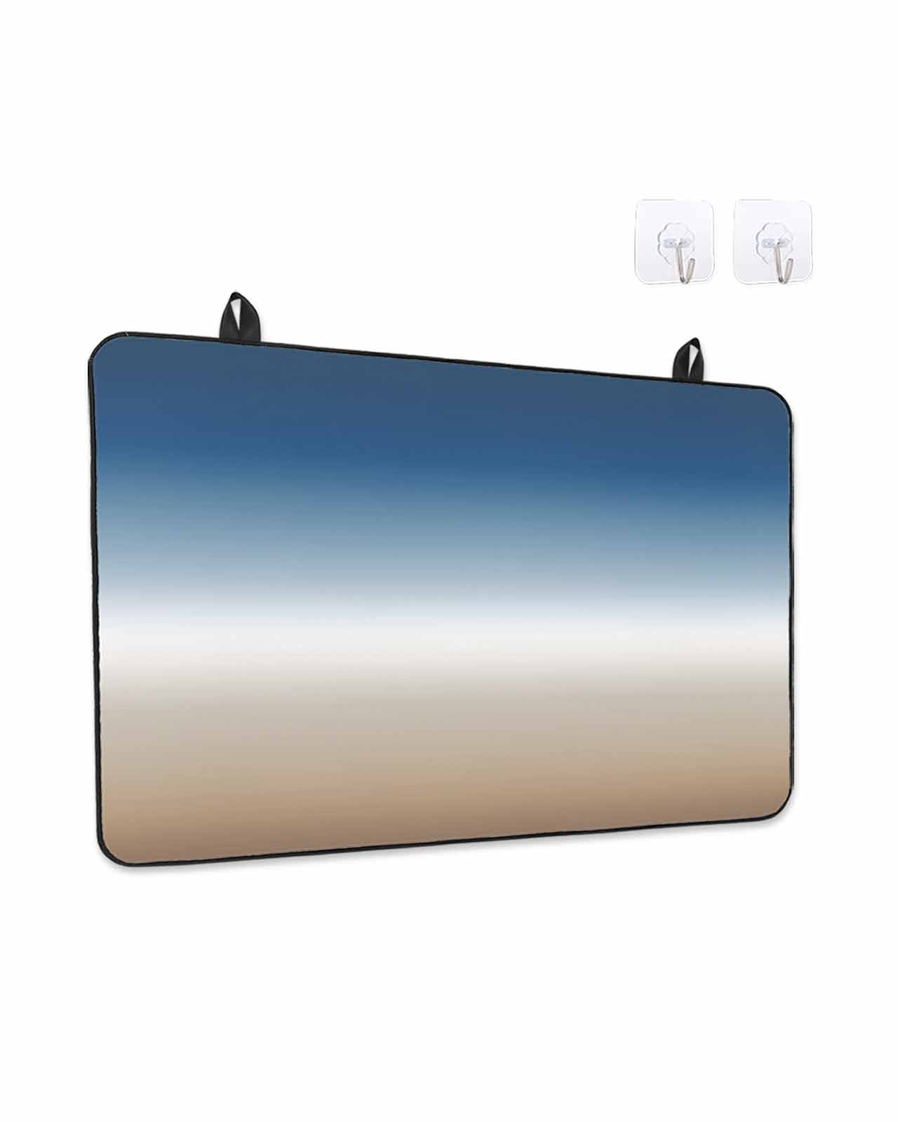 Stove Top Covers for Electric Stove, Navy Blue Beige Ombre Cream Glass Stovetop Cover Protector, Modern Abstract Art Aesthetics Induction Cooktop Protector Oven Mat for Kitchen Countertop 28.5"x20.5"