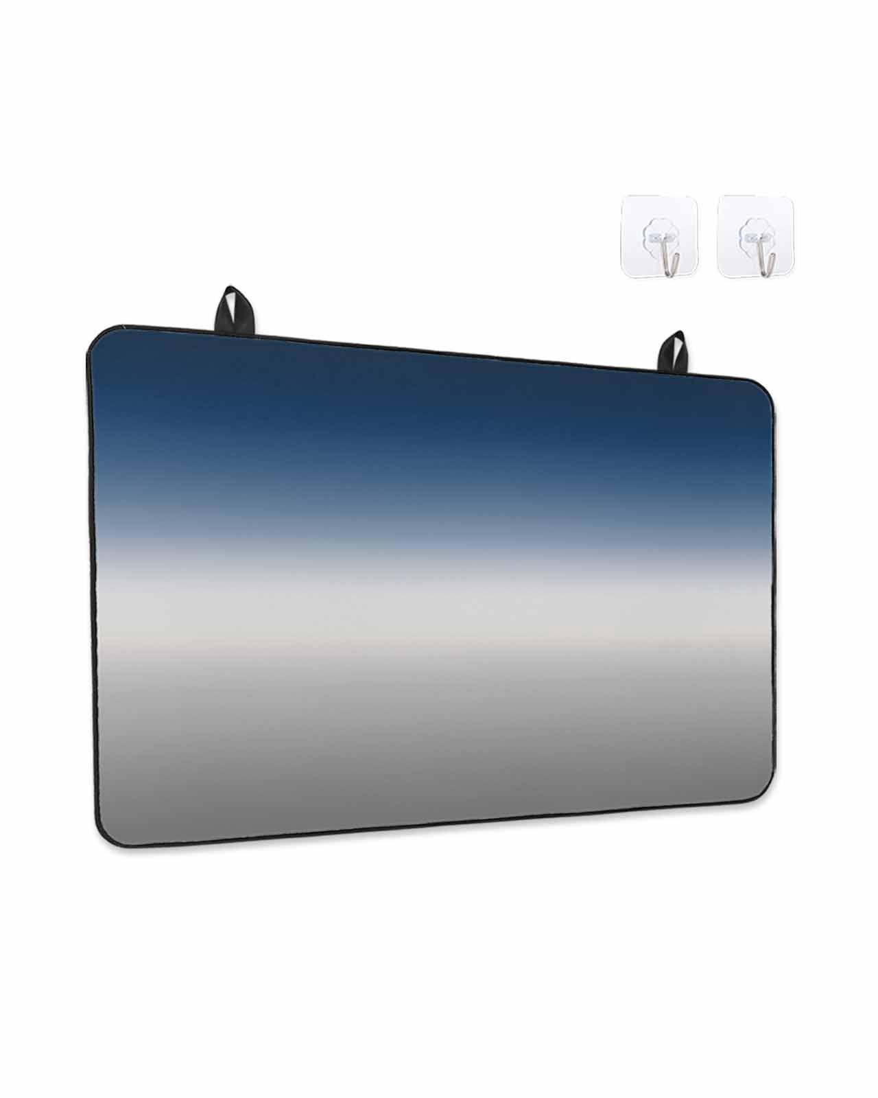 Stove Top Covers for Electric Stove, Navy Blue Gray Ombre Glass Stovetop Cover Protector, Modern Gradient Abstract Art Induction Cooktop Protector Oven Mat for Kitchen Countertop 31"x24"