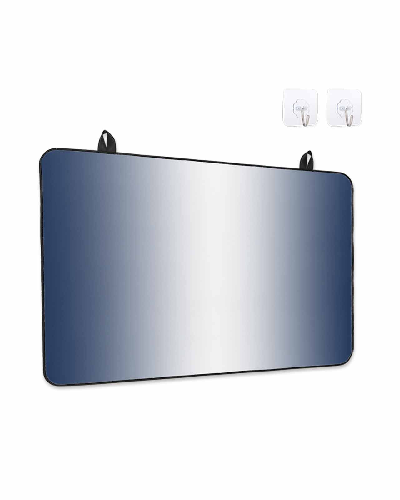 Stove Top Covers for Electric Stove, Navy Blue Ombre Glass Stovetop Cover Protector, Blue White Gradient Modern Abstract Art Induction Cooktop Protector Oven Mat for Kitchen Countertop 36"x21"