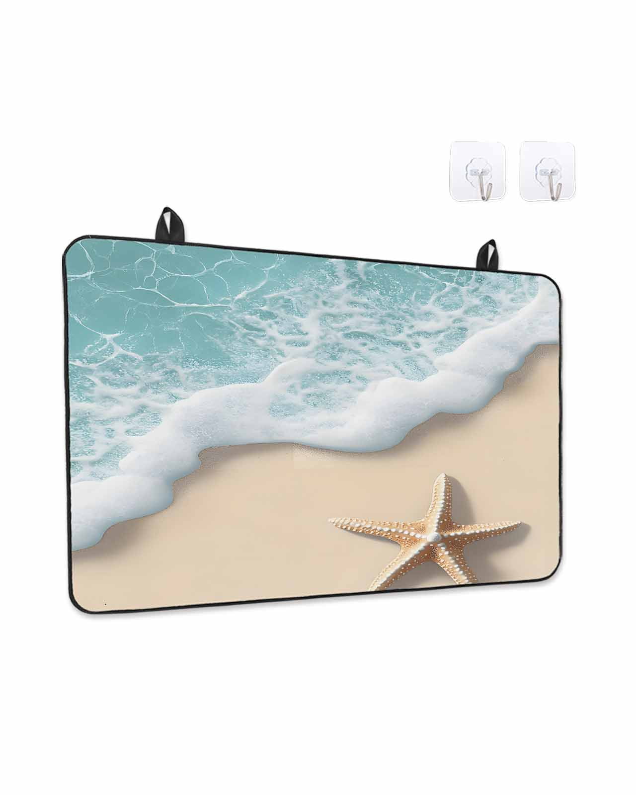 Stove Top Cover For Electric Glass Cooktops - Extra Thick Natural Rubber Protector 28.5'' X 20.5'' With Starfish Design - View #8