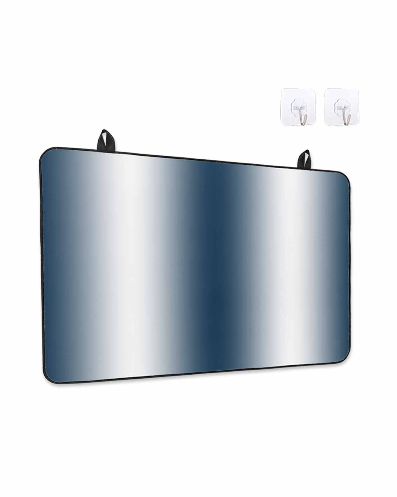 Stove Top Covers for Electric Stove, Ombre Dark Blue Glass Stovetop Cover Protector, Gradient White Abstract Minimalist Stripe Induction Cooktop Protector Oven Mat for Kitchen Countertop 36"x21"