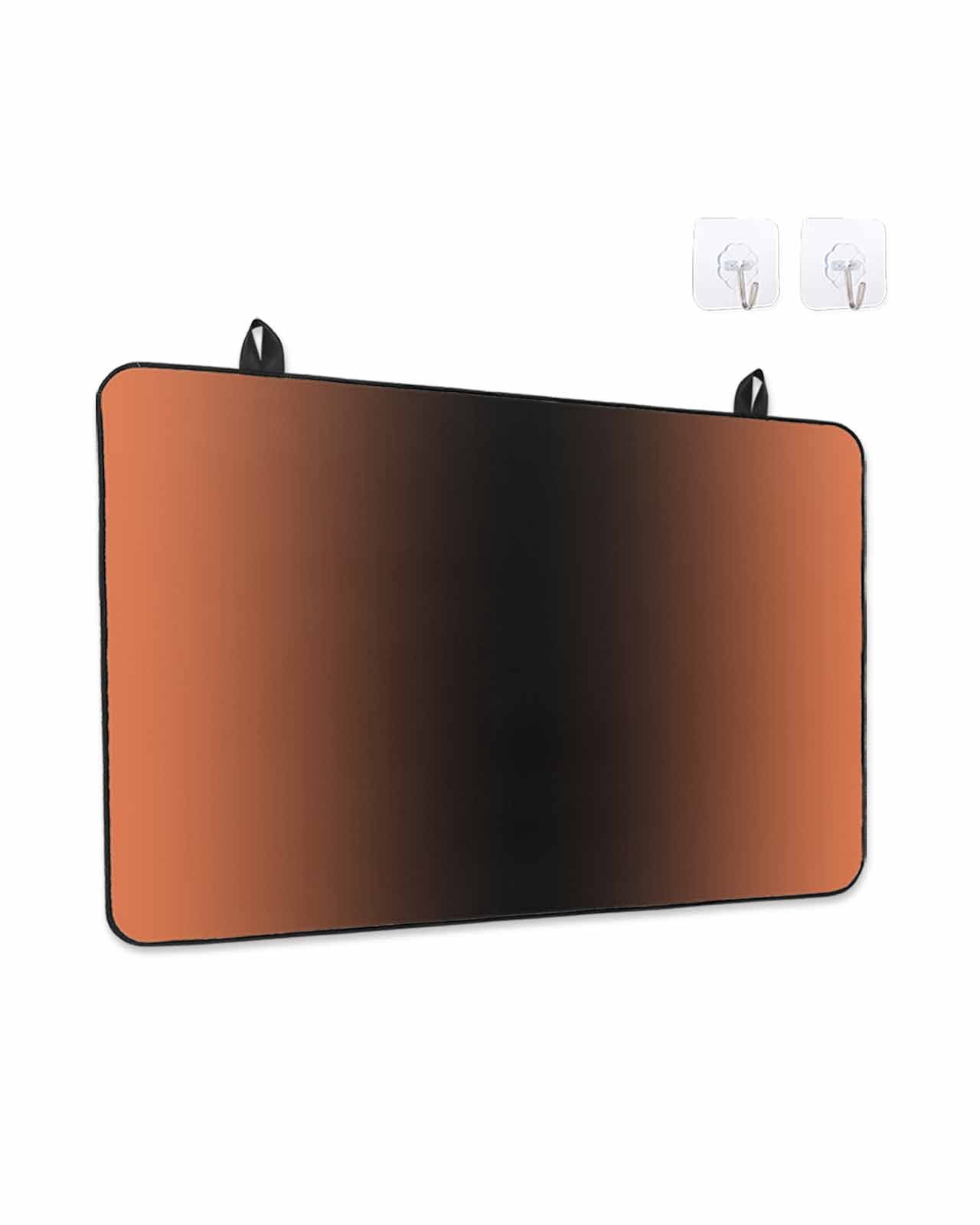 Stove Top Covers for Electric Stove, Orange Black Ombre Glass Stovetop Cover Protector, Modern Gradient Abstract Art Induction Cooktop Protector Oven Mat for Kitchen Countertop 28.5"x20.5"