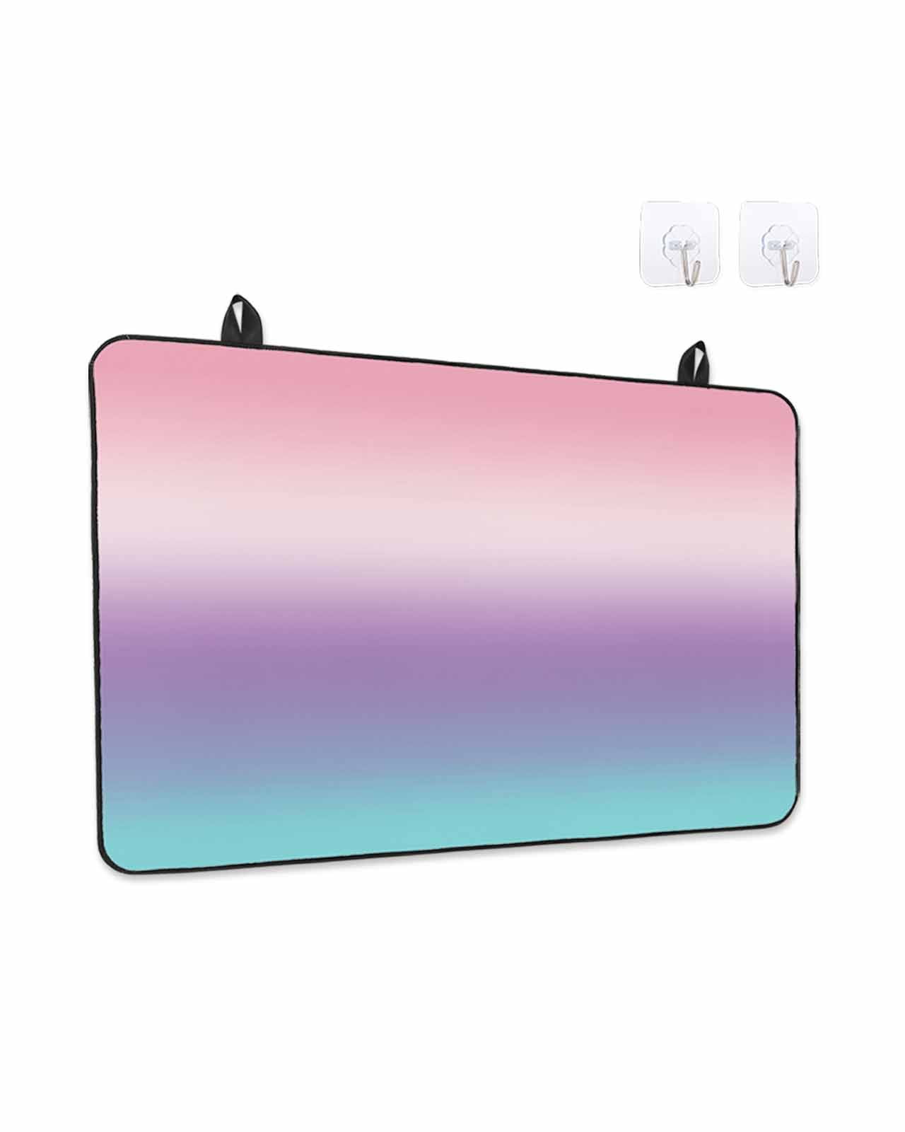 Stove Top Covers for Electric Stove, Pink Purple Teal Ombre Cream Glass Stovetop Cover Protector, Modern Abstract Art Aesthetics Induction Cooktop Protector Oven Mat for Kitchen Countertop 24"x21"