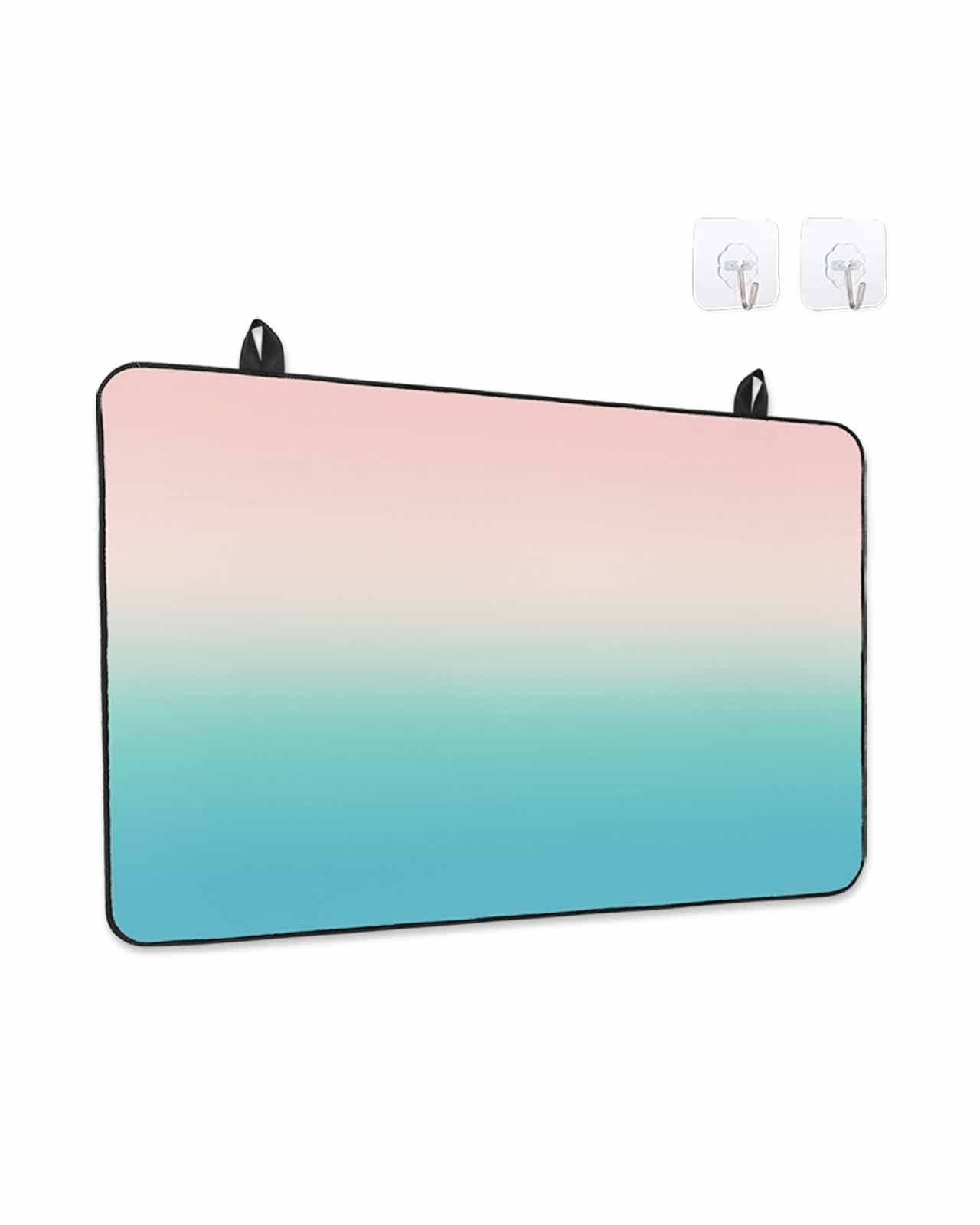 Stove Top Covers for Electric Stove, Pink Teal Ombre Kitchen Glass Ceramic Electric Cooktop Covers 28.5"x20.5", Modern Abstract Art Gradient Aesthetics HeatResistant Oven/Countertop Protector