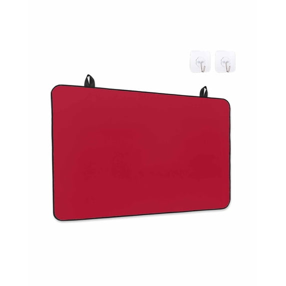 Stove Top Covers for Electric Stove, Pure Red Glass Stovetop Cover Protector, Simple Solid Color Induction Cooktop Protector Oven Mat for Kitchen Countertop 24"x21"