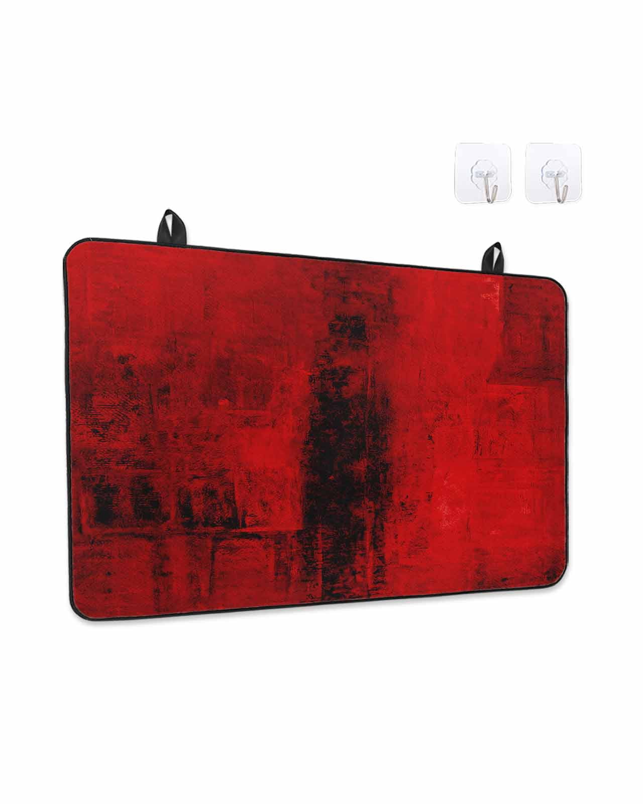 Stove Top Covers for Electric Stove, Red Glass Stovetop Cover Protector, Retro Oil Painting Modern Abstract Art Aesthetics Induction Cooktop Protector Oven Mat for Kitchen Countertop 24"x21"