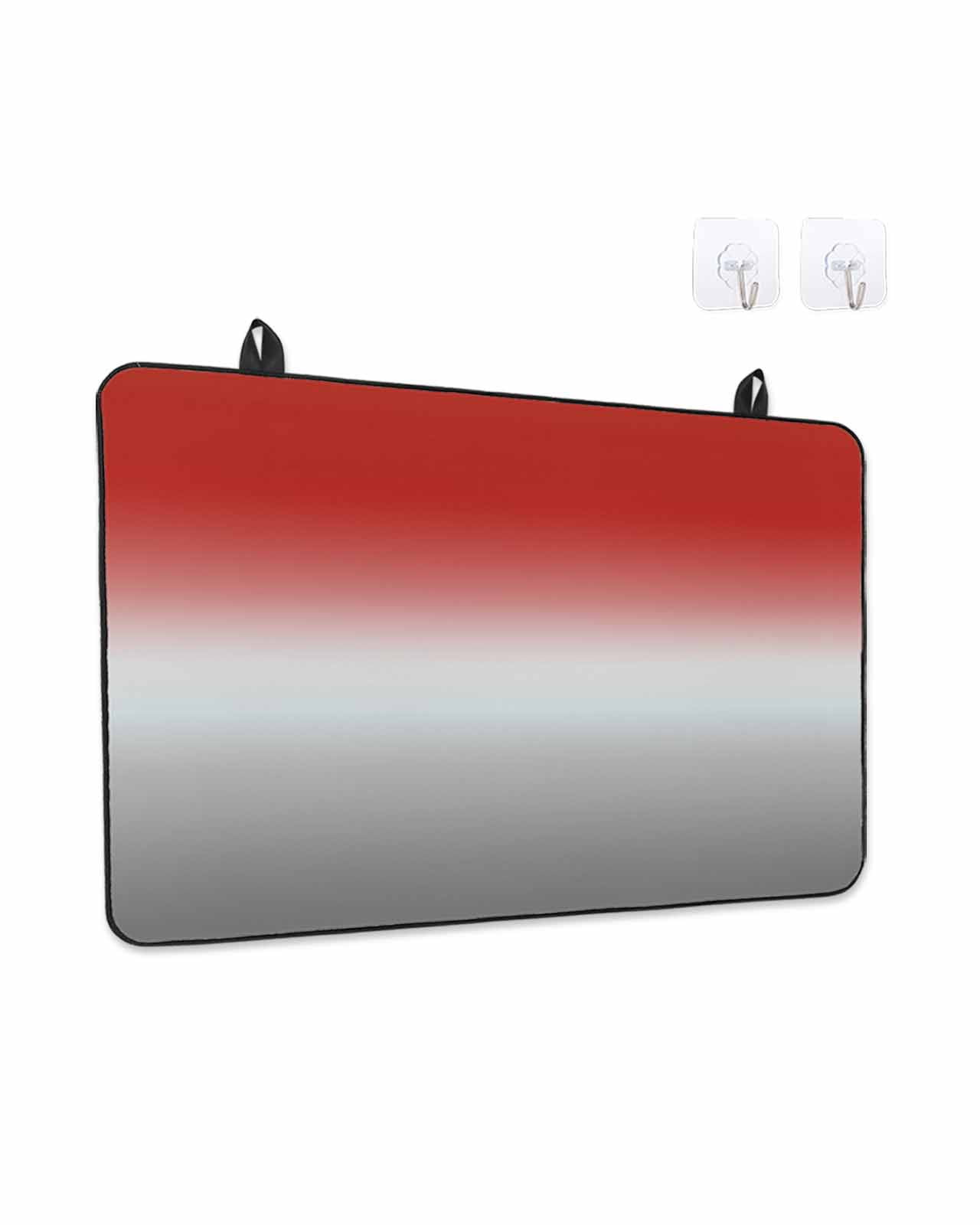 Stove Top Covers for Electric Stove, Red Gray Ombre Glass Stovetop Cover Protector, Modern Gradient Abstract Art Induction Cooktop Protector Oven Mat for Kitchen Countertop 24"x21"