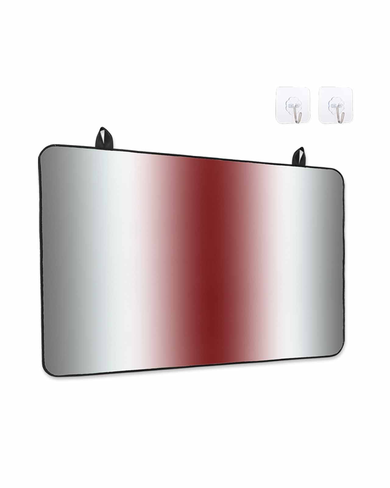 Stove Top Covers for Electric Stove, Red Grey White Glass Stovetop Cover Protector, Farmhouse Ombre Color Modern Simple Induction Cooktop Protector Oven Mat for Kitchen Countertop 24"x21"