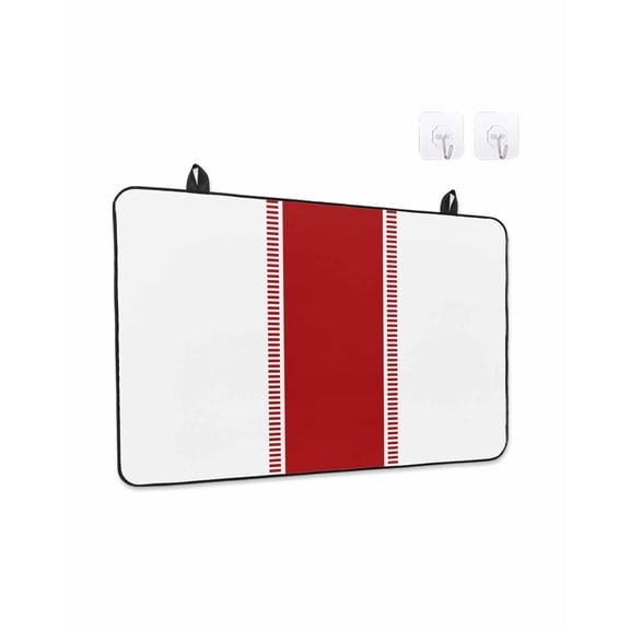 Stove Top Covers for Electric Stove, Red Solid Color Texture Kitchen Glass Ceramic Electric Cooktop Covers 28.5"x20.5", Simple Red Stripes HeatResistant Oven/Countertop/Dishwasher/Sink Protector