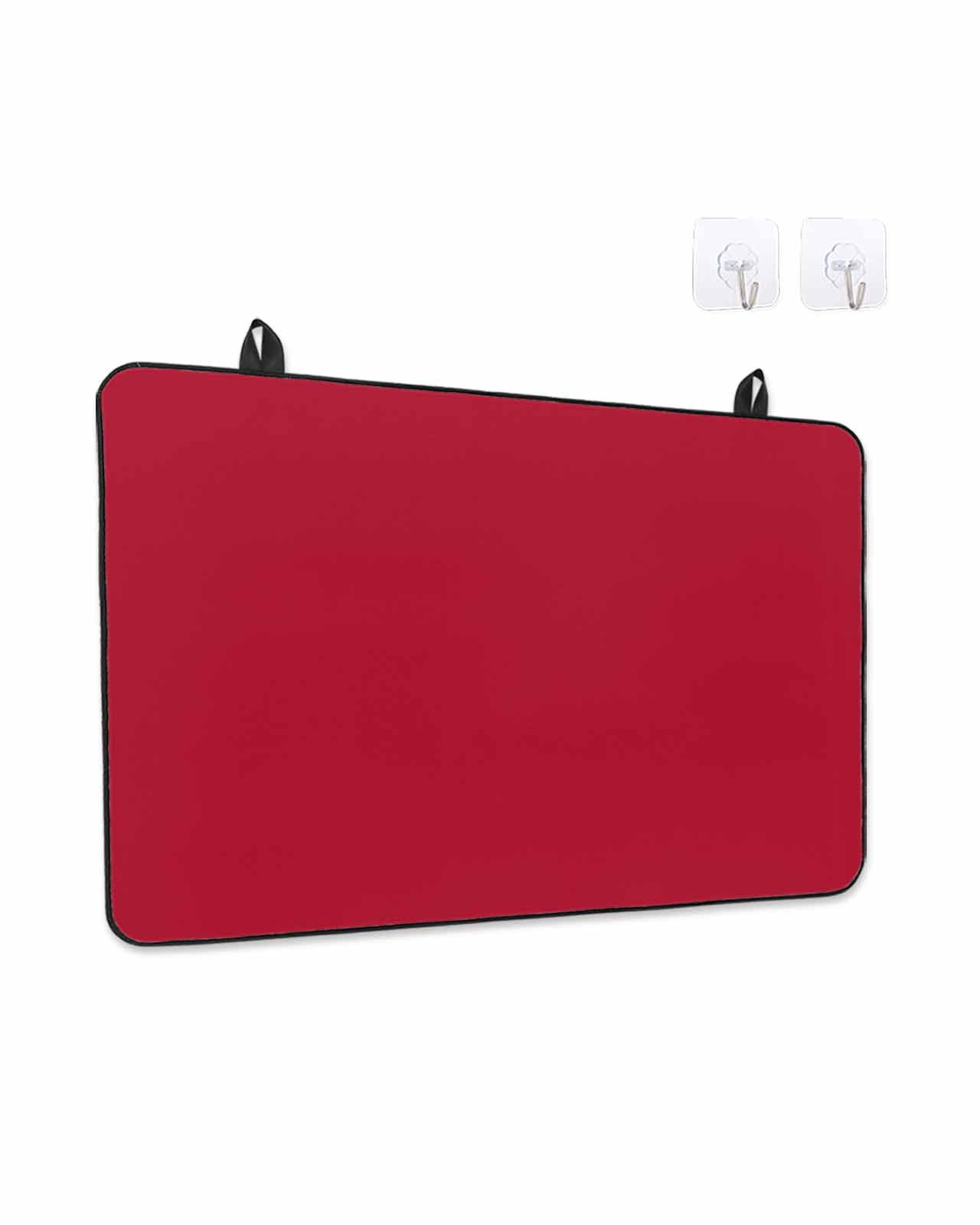 Stove Top Covers for Electric Stove, Red Solid Kitchen Glass Ceramic Electric Cooktop Covers 31''x24'', HeatResistant Oven/Countertop/Dishwasher/Sink Protector