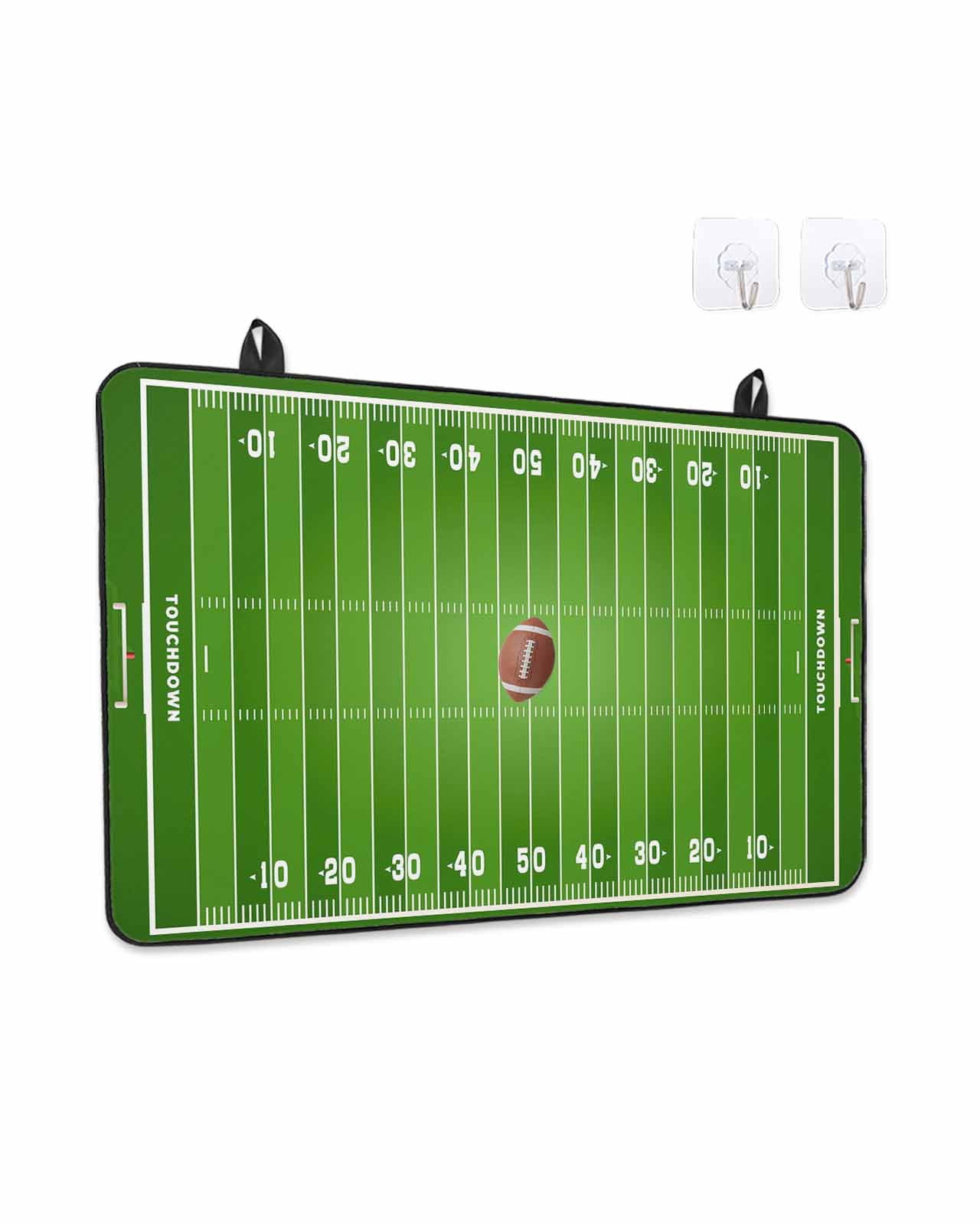 Stove Top Covers for Electric Stove, Rugby Sport Glass Stovetop Cover Protector, American Football Field Stadium Induction Cooktop Protector Oven Mat for Kitchen Countertop 24"x21"