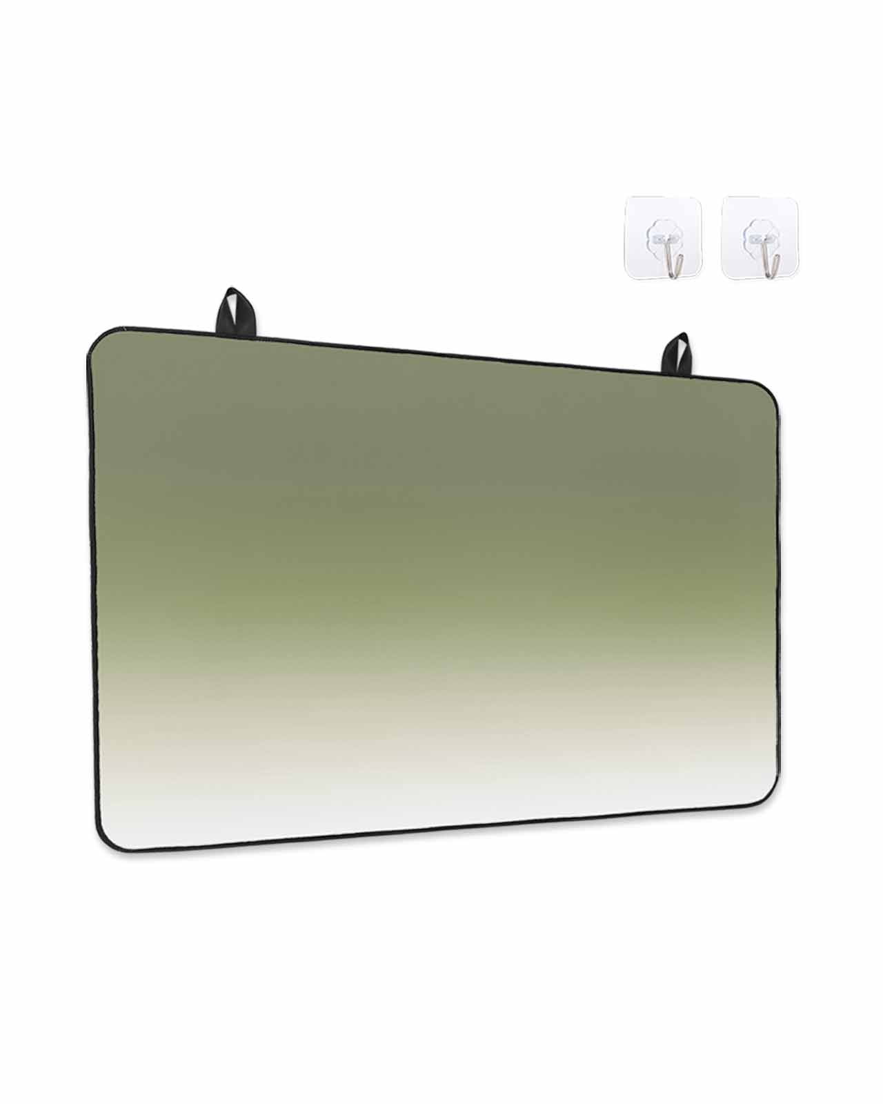 Stove Top Covers for Electric Stove, Sage Green Ombre Glass Stovetop Cover Protector, Farmhouse Sage Green Ombre Induction Cooktop Protector Oven Mat for Kitchen Countertop 24"x21"