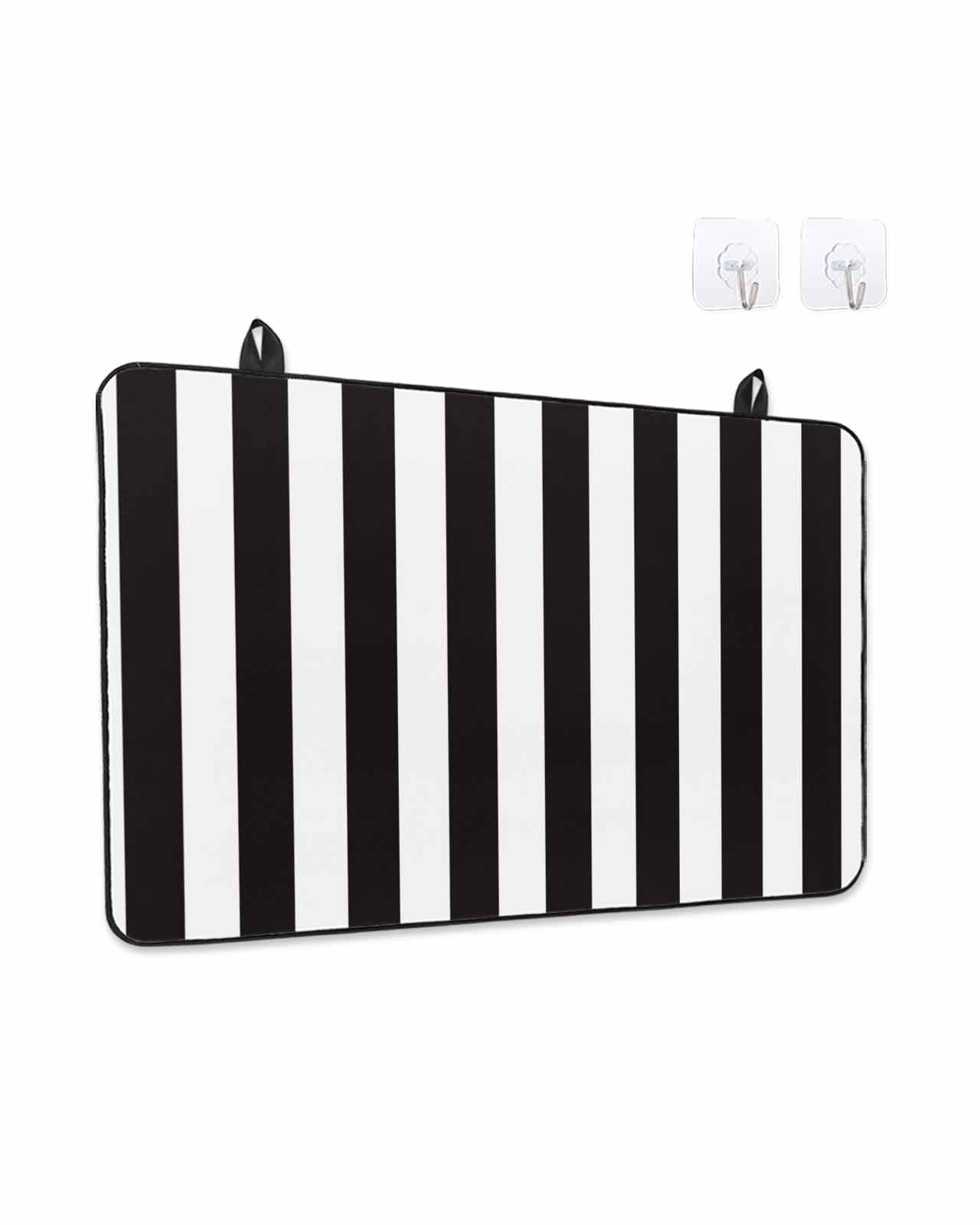 Stove Top Covers for Electric Stove, Simple Black White Stripes Glass Stovetop Cover Protector, Modern Stripes Induction Cooktop Protector Oven Mat for Kitchen Countertop 24"x21"