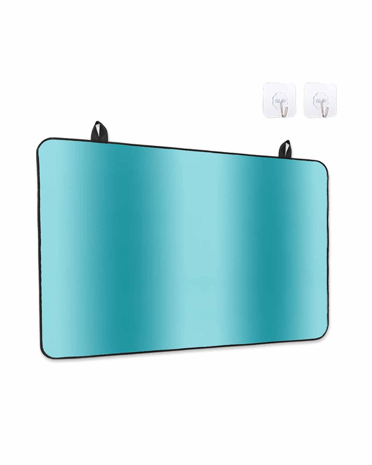 Stove Top Covers for Electric Stove, Teal Ombre Glass Stovetop Cover Protector, Modern Abstract Art Farmhouse Gradient Induction Cooktop Protector Oven Mat for Kitchen Countertop 28.5"x20.5"