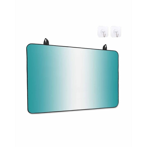 Stove Top Covers for Electric Stove, Teal Ombre Kitchen Glass Ceramic Electric Cooktop Covers 31''x24'', Turquoise White Gradient Modern Abstract Art HeatResistant Oven/Countertop Protector