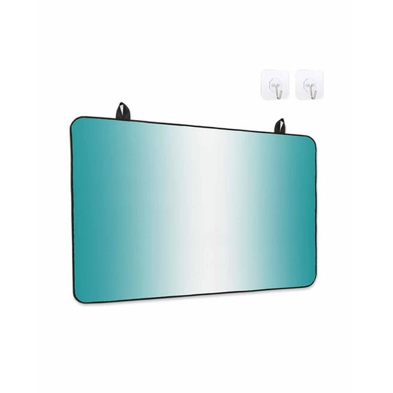 Stove Top Covers for Electric Stove, Teal Ombre Kitchen Glass Ceramic Electric Cooktop Covers 36''x21'', Turquoise White Gradient Modern Abstract Art HeatResistant Oven/Countertop Protector