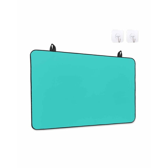 Stove Top Covers for Electric Stove, Turquoise Glass Stovetop Cover Protector, Modern Pure Turquoise Induction Cooktop Protector Oven Mat for Kitchen Countertop 24"x21"