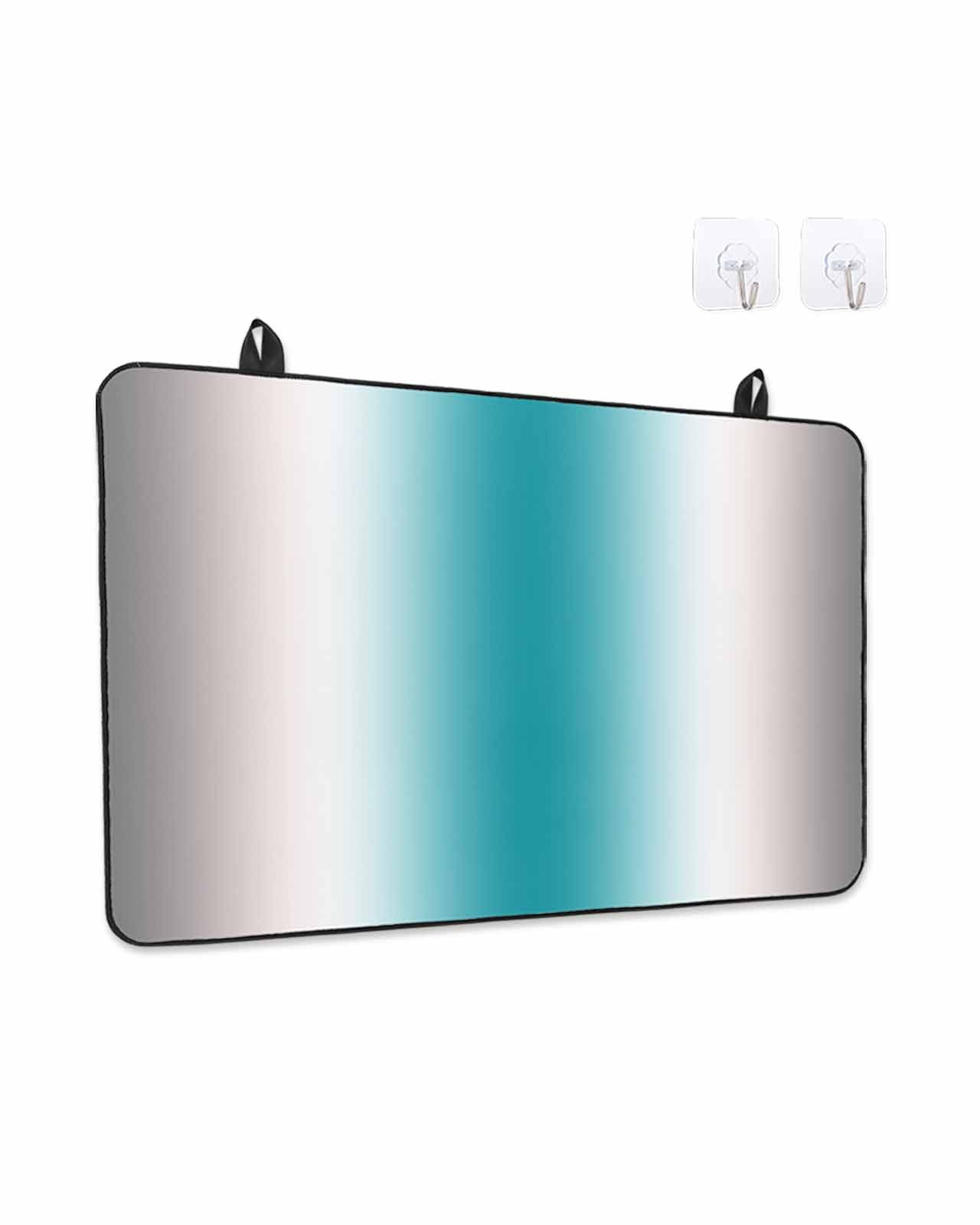 Stove Top Covers for Electric Stove, Turquoise Gray Ombre Glass Stovetop Cover Protector, Farmhouse Teal Gradient Modern Art Induction Cooktop Protector Oven Mat for Kitchen Countertop 36"x21"
