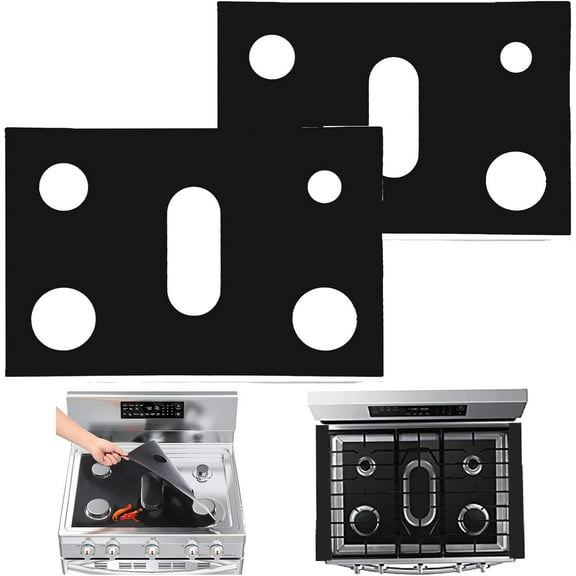 Stove Top Covers For Samsung Gas Range Burners Cover Reusable Washable Keep Stove Clean Stove Liners Stove Mat Non-Stick Mat Gas Stove Protectors 2 Pcs